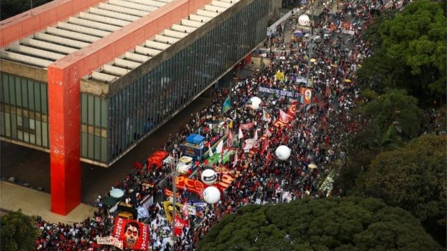 Protesto contra Bolsonaro em São Paulo