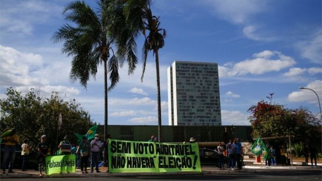 Protesto pelo voto impresso em Brasília