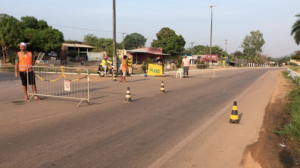 Pontos de bloqueio em Porto Velho — Foto: Reprodução