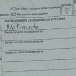 Certidão de óbito do bebê é registrado como "natimorto" — Foto: Arquivo Pessoal